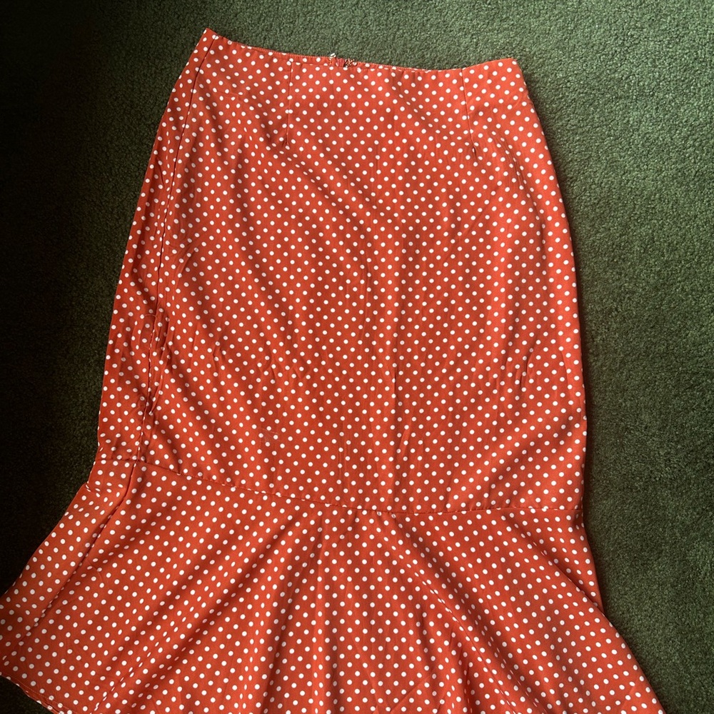Polka Dot Red/Orange Skirt